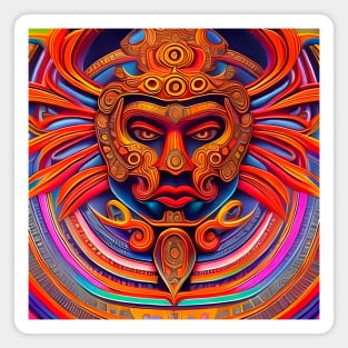 New World Gods (12) - Mesoamerican Inspired Psychedelic Art Magnet